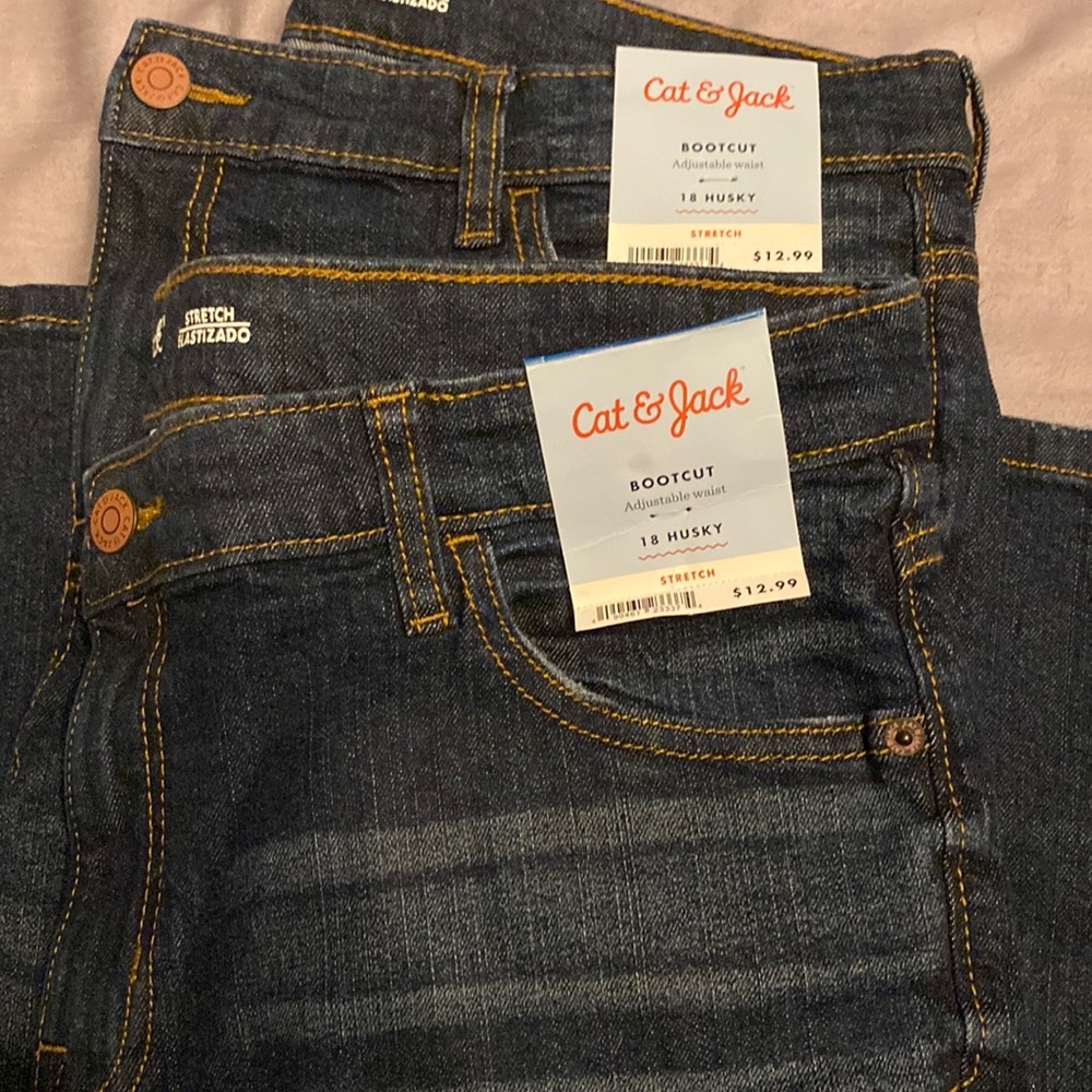 Cat & Jack Bootcut boys jeans size 18 husky